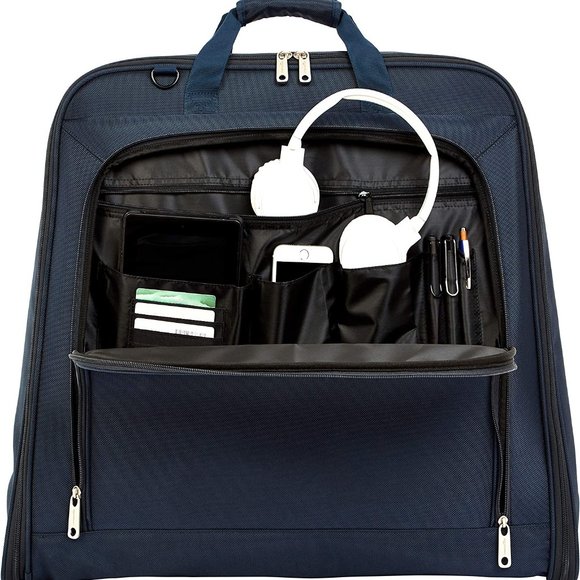 Amazon Basics Garment Bag - Navy Blue, 40-Inch NEW in BOX (X005, X006, X007) - Picture 7 of 11